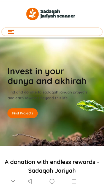 Sadaqa Jariya Scanner - Charity Project Finder