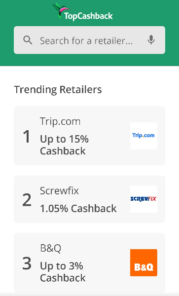 Cashback with thousands of retailers